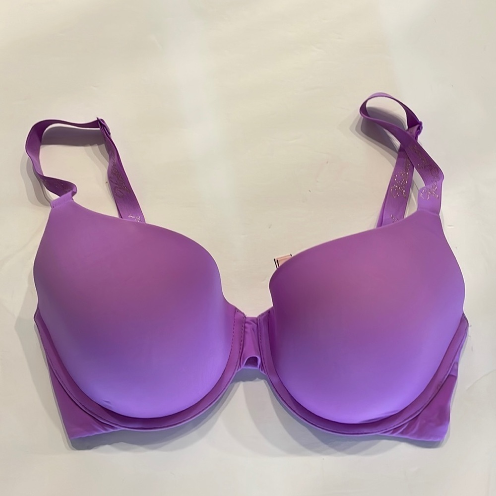 VICTORIA SECRET T-shirt Lightly lined Demi bra 32DD lavender EXCELLENT cond